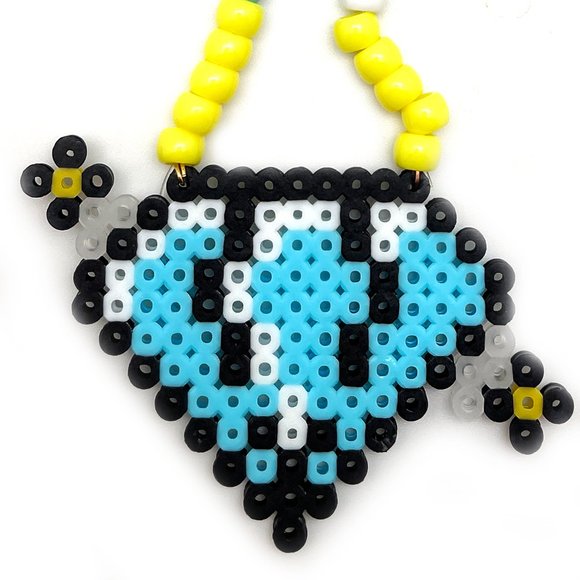 LASR Dazzling Ice Diamond Rave Kandi Necklace - Picture 3 of 4